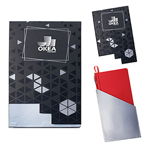 PK5011-C-Black Label By Design JOURNAL BOX-Black/Silver (Clearance Minimum 90 Units)